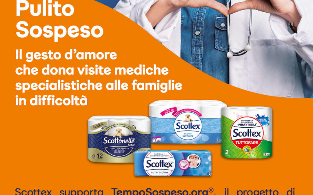 Scottex® supporta TempoSospeso.org con una donazione di 50.000 €
per l’erogazione di circa 500 visite mediche specialistiche
alle famiglie in difficoltà