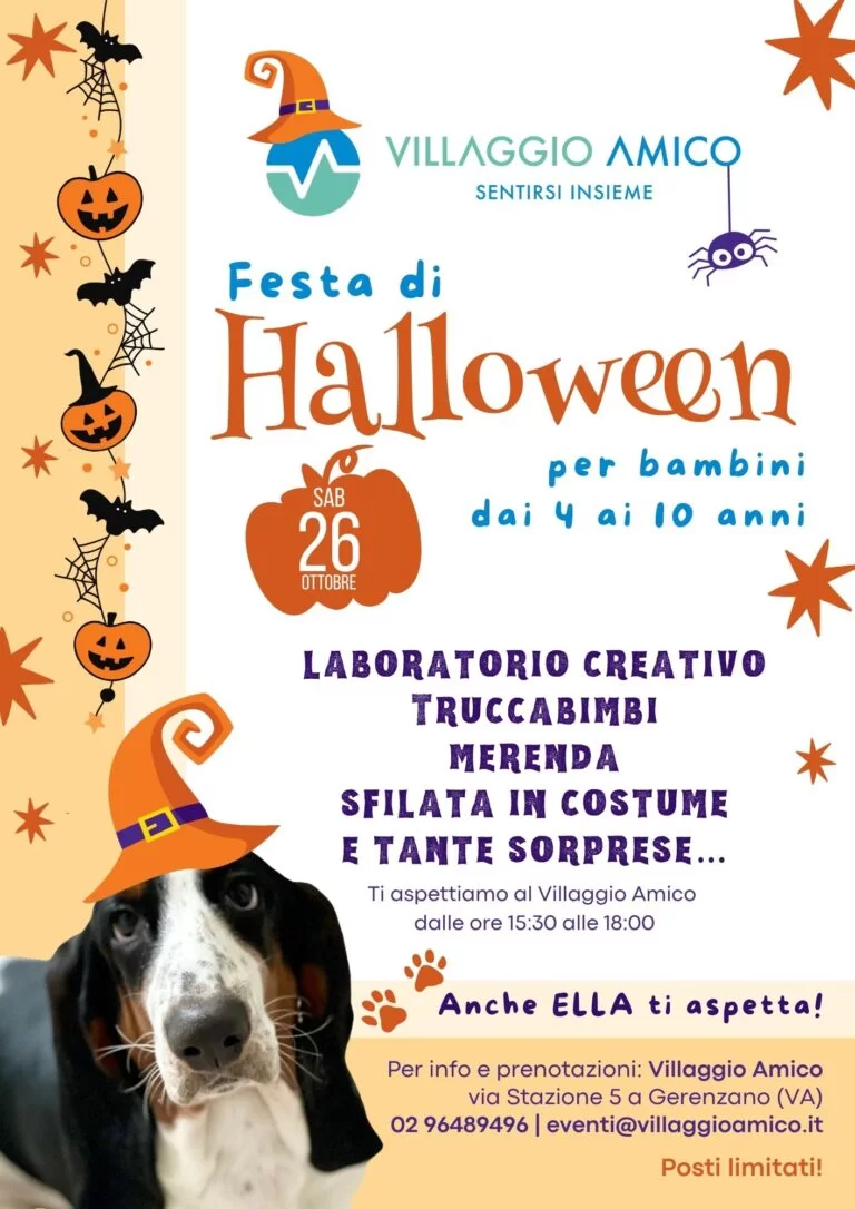 A Villaggio Amico i bambini festeggiano Halloween in compagnia della cucciola Ella