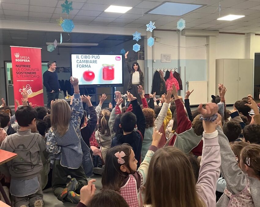 Milano, 5 febbraio – Giornata nazionale di prevenzione allo spreco alimentare  A scuola i bambini imparano il valore del cibo e propongono ricette anti-spreco con SpesaSospesa.org